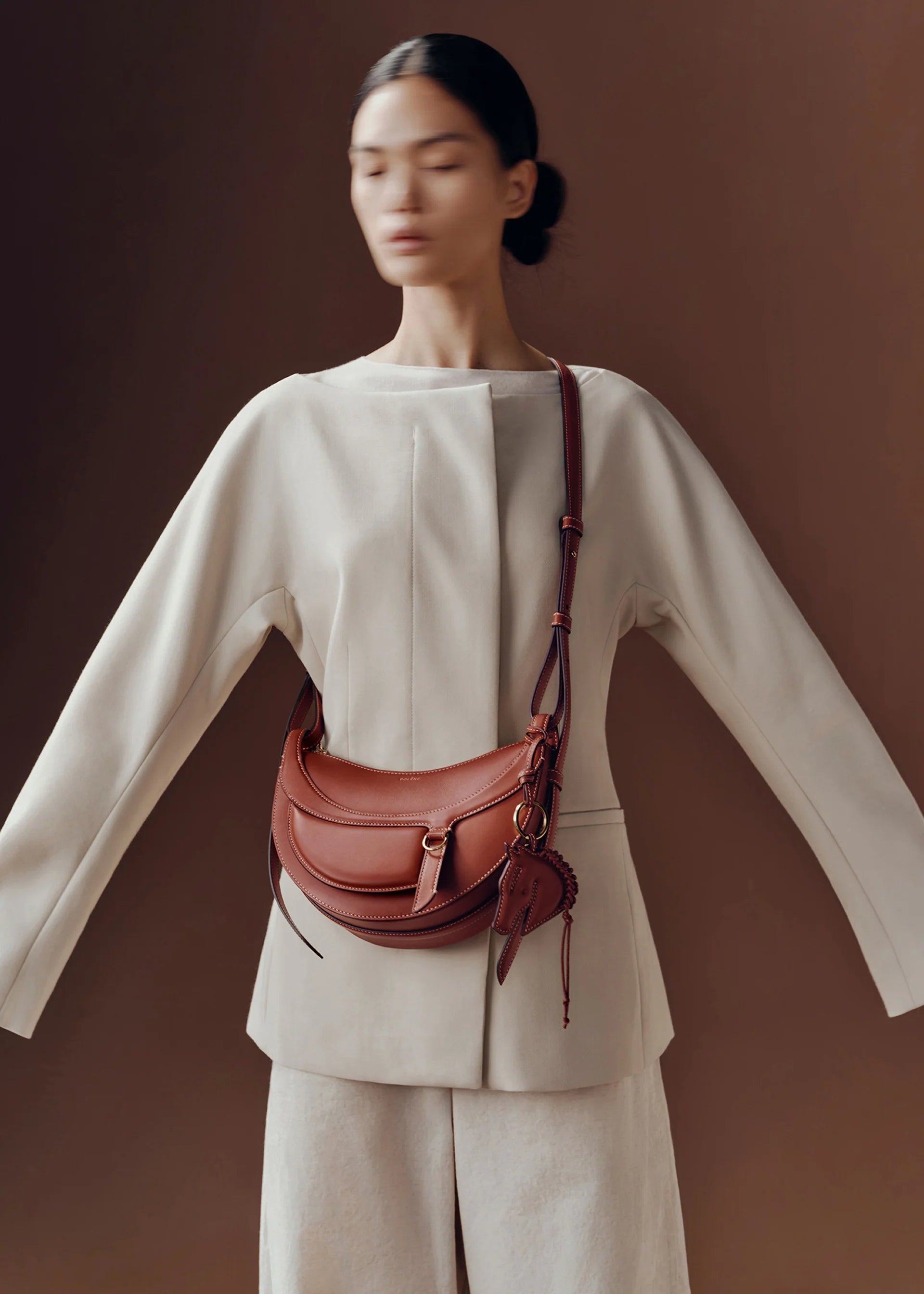 Numéro Dix Curve Bag - Cognac
