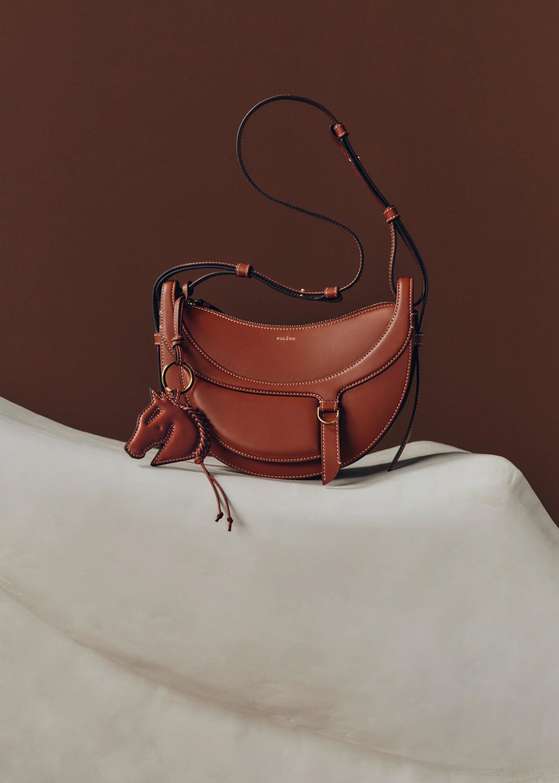 Numéro Dix Curve Bag - Cognac