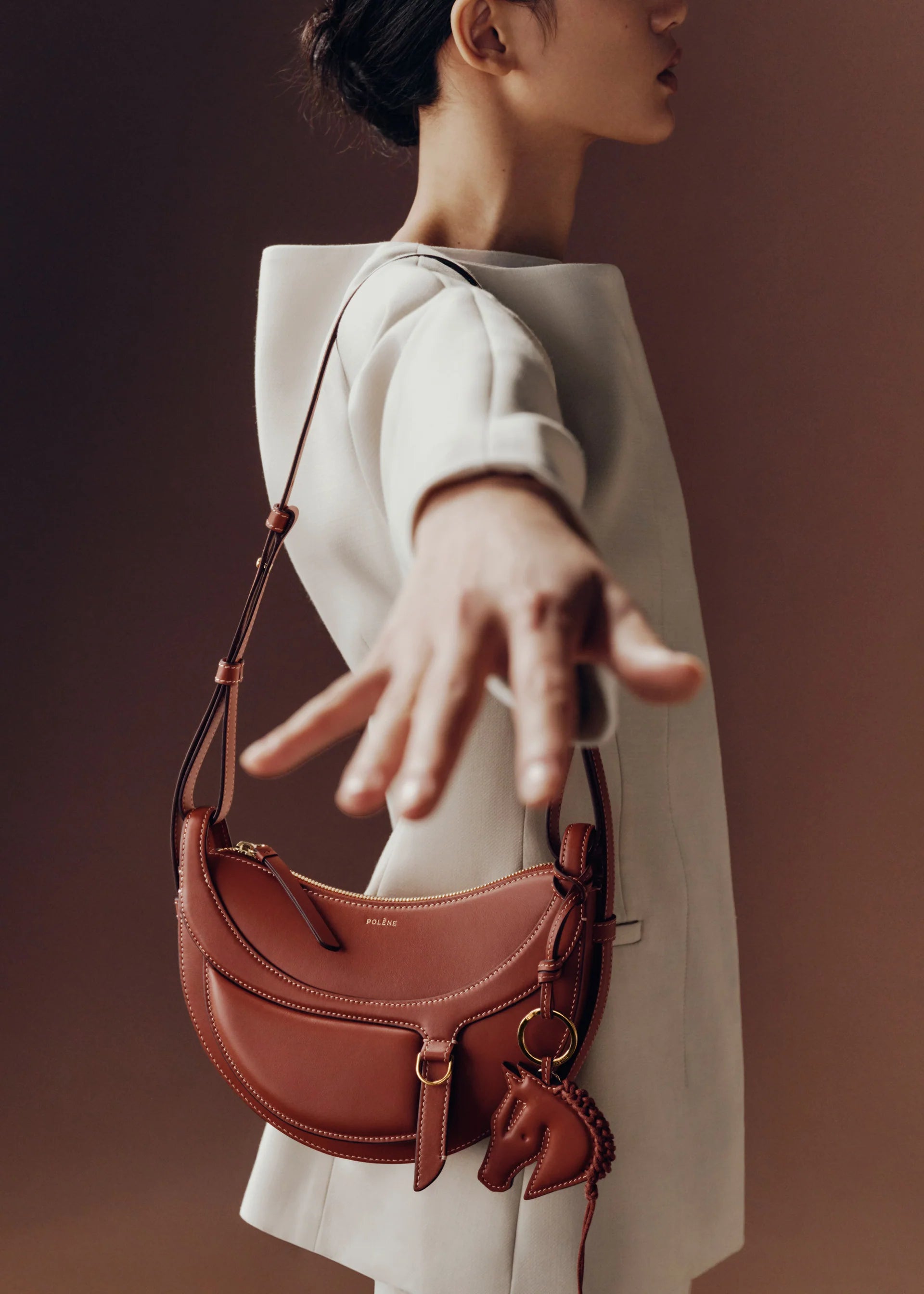 Numéro Dix Curve Bag - Cognac