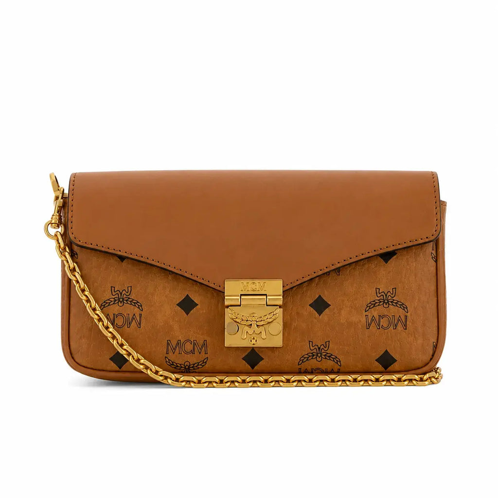 Tracy Visetos Shoulder Bag – Cognac