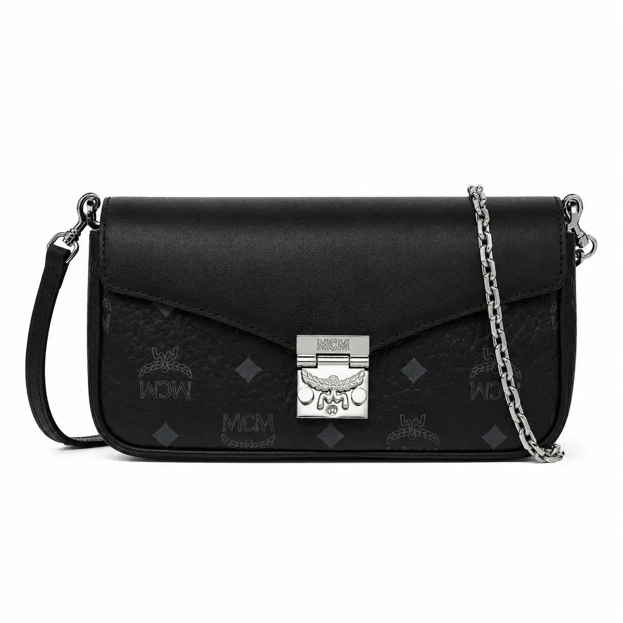 Tracy Visetos Shoulder Bag – Black