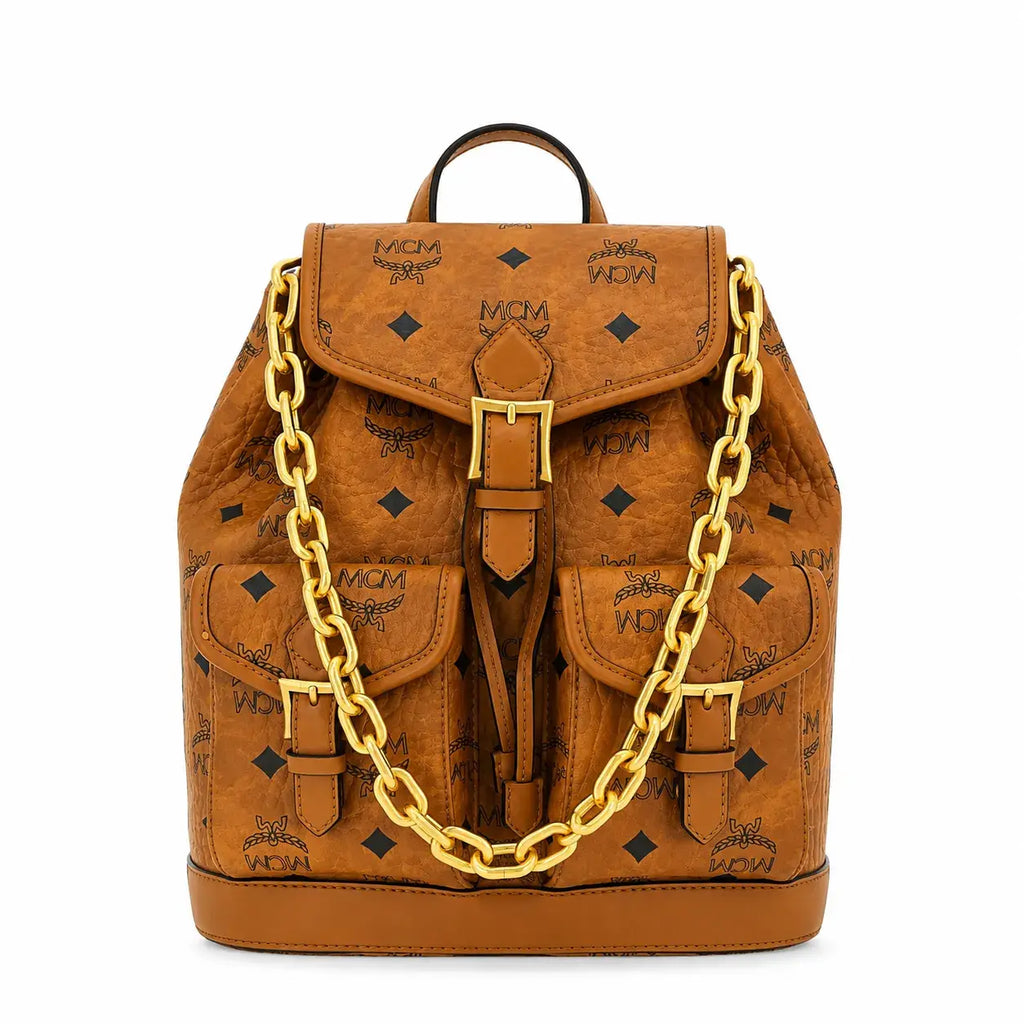 Utility Backpack in Cognac Visetos