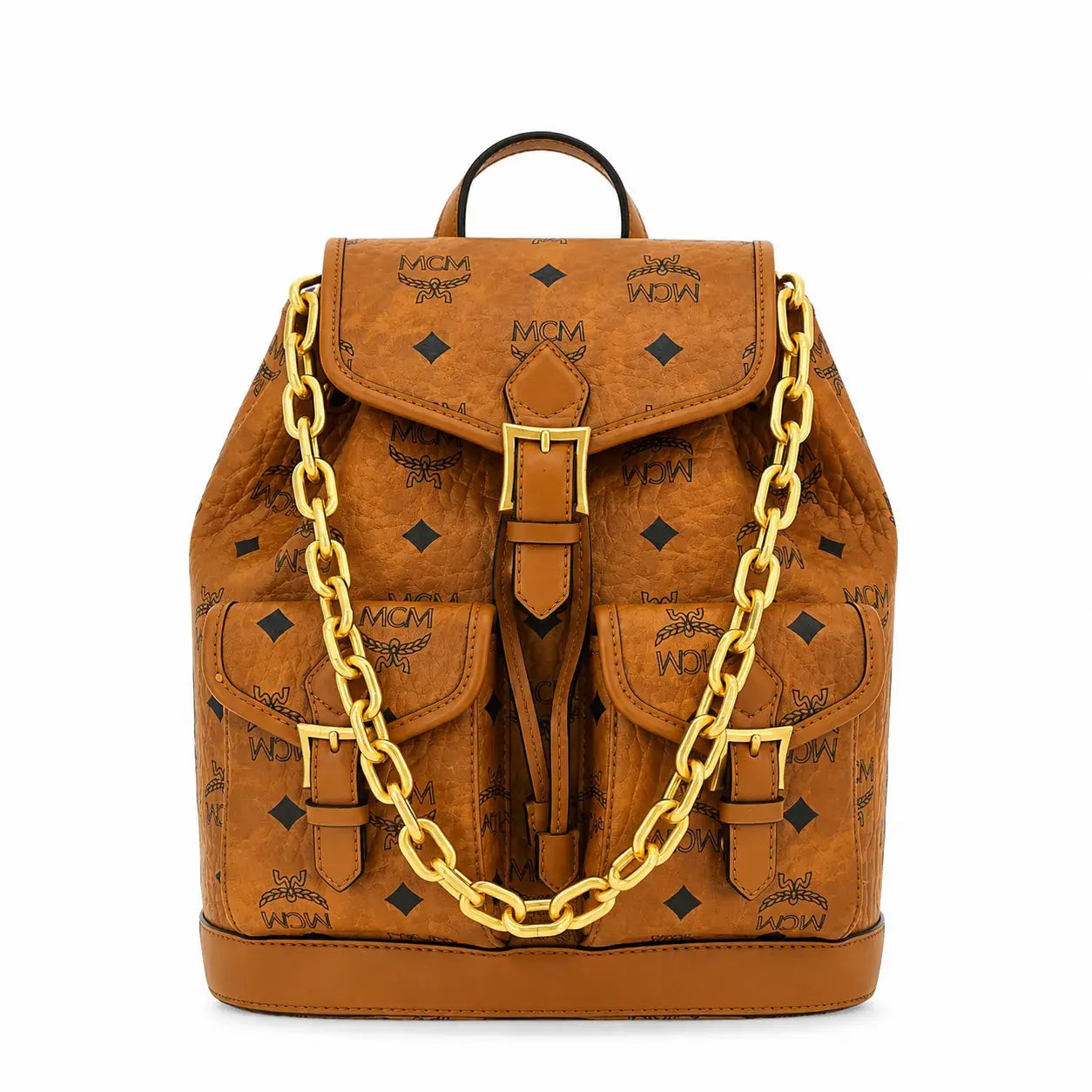 Utility Backpack in Cognac Visetos