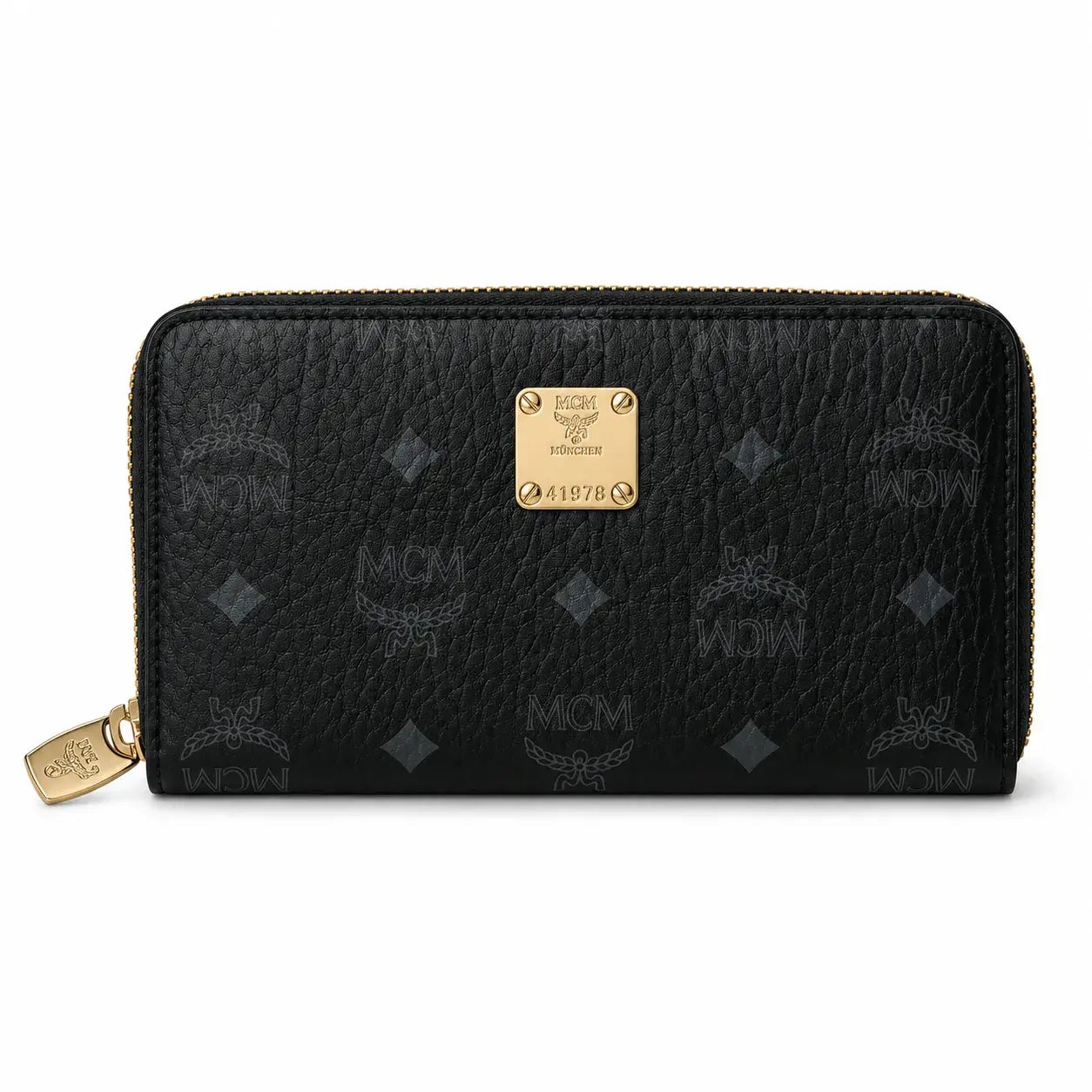 Aren Zip Around Wallet – Black