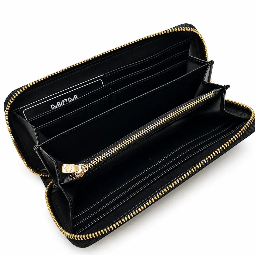 Aren Zip Around Wallet – Black